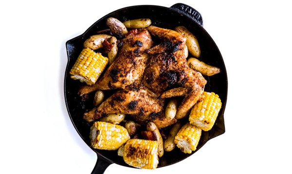 Oven-roasted kimchi chicken
