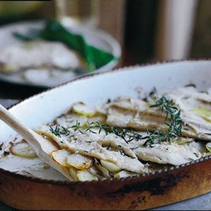 Oven-roasted trout with potatoes (Trota al forno con patate)