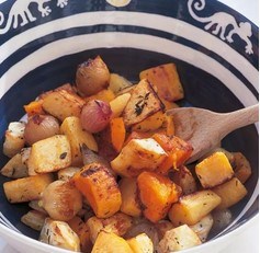 Oven-roasted winter vegetables