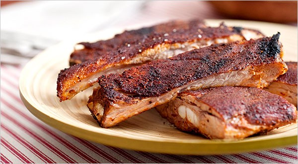Oven-smoked ribs
