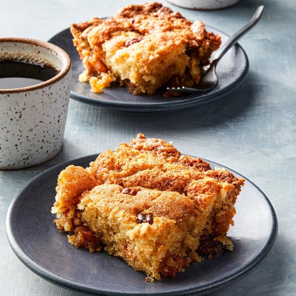 Overnight apricot pecan coffee cake