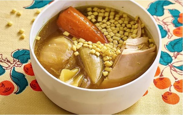 Overnight chicken soup (with a Yemenite option)