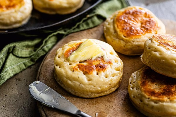 Overnight crumpets