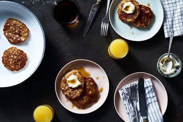 Overnight oatmeal pancakes