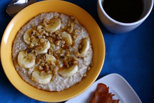 Overnight oatmeal:  steel-cut oats in 10 minutes