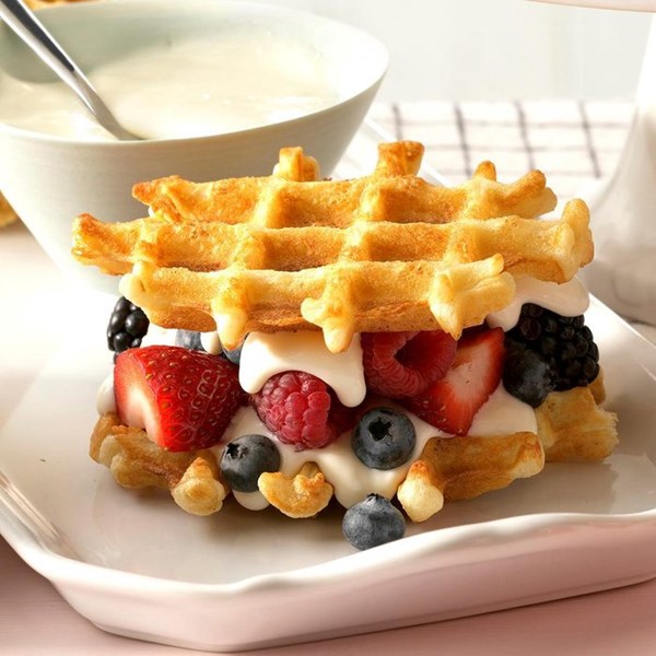 Overnight yeast waffles