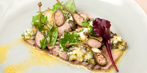 Ox tongue with caper sauce