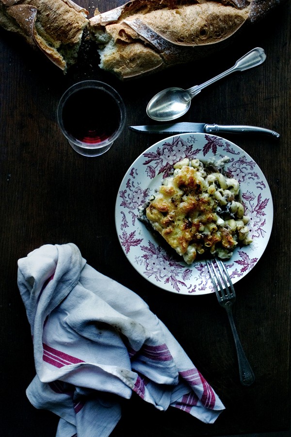 Oxtail-macaroni gratin