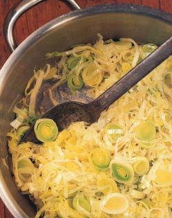 Oyster and leek chowder
