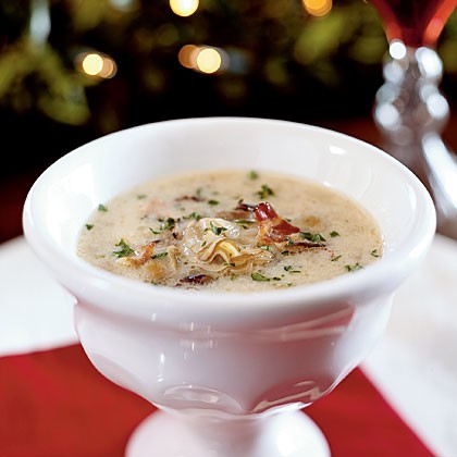 Oyster and wild rice bisque