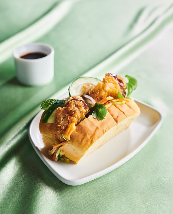 Oyster 'banh mi' sando