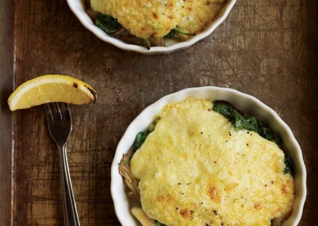 Oyster mushrooms Rockefeller