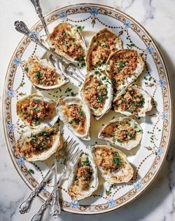 Oysters au gratin