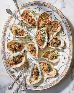 Oysters au gratin