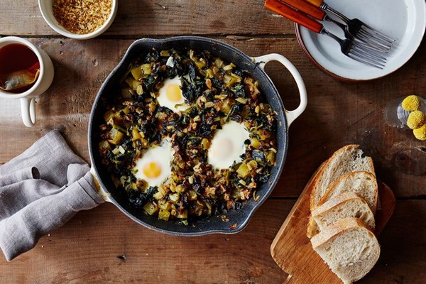 Oysters Rockefeller hash