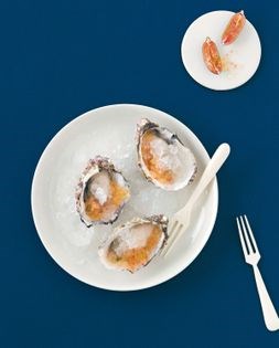 Oysters w/ Champagne + finger lime