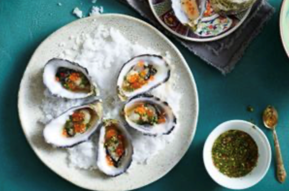 Oysters with my dressing