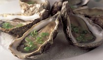 Oysters with sauce mignonette