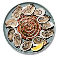 Oysters with sausage