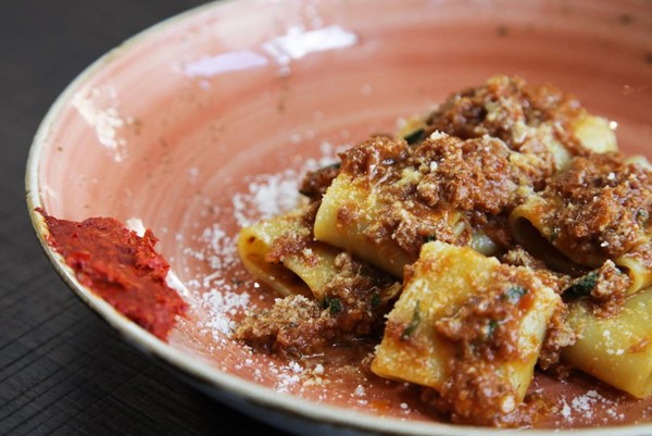 Paccheri with lamb ragù [Francesco Mazzei]