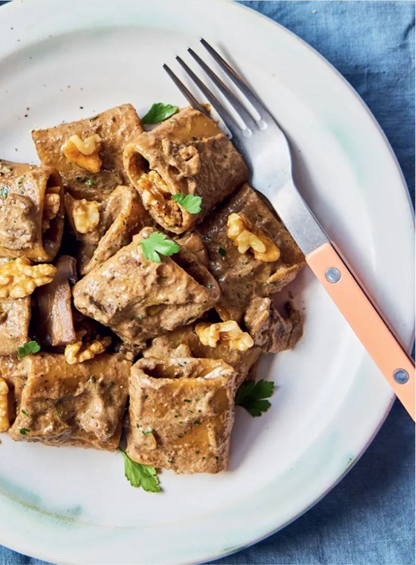 Paccheri with porcini cream