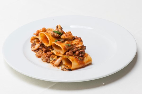 Paccheri with seafood ragù
