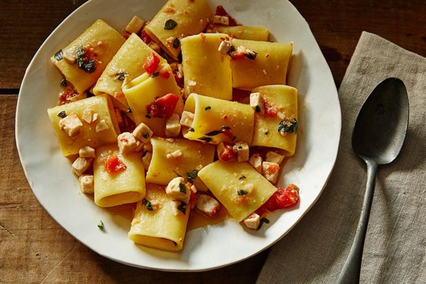 Paccheri with swordfish ragu