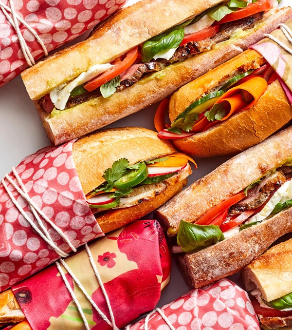 Pack and go hoagies with Caprese steak filling