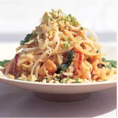 Pad Thai noodles with shrimp