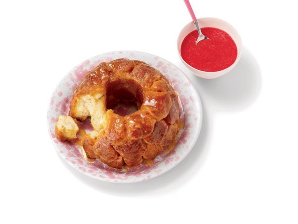 Paige’s orange monkey bread with strawberry coulis [Paige Goehner]