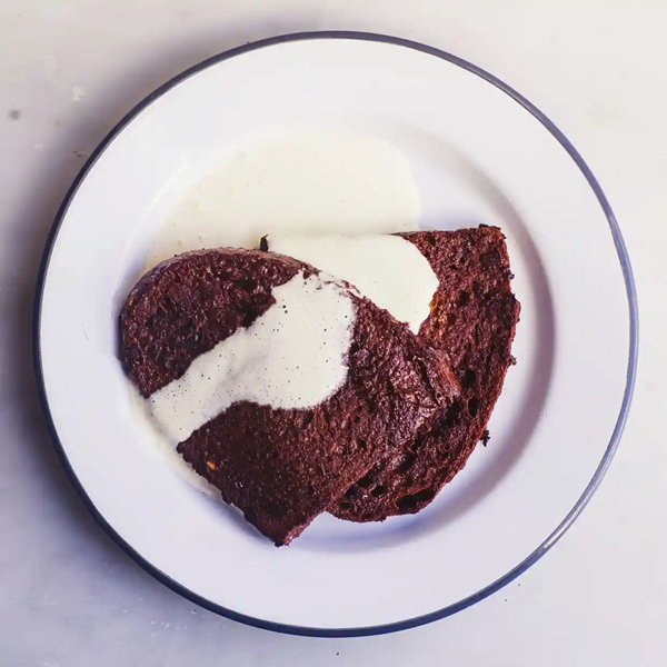 Pain perdu with chocolate and coffee