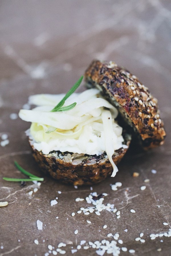 Paleo bread + quick pickled fennel