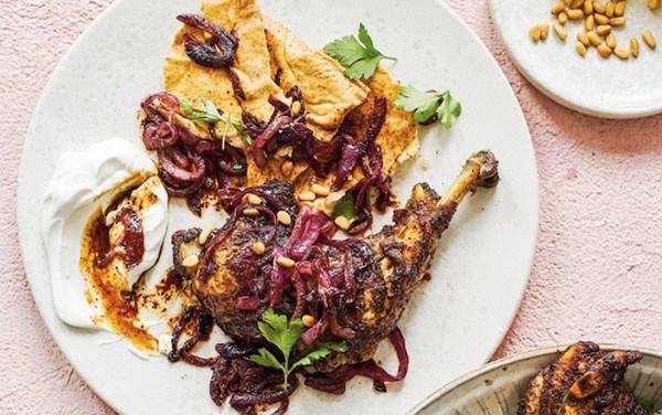 Palestinian musakhan chicken