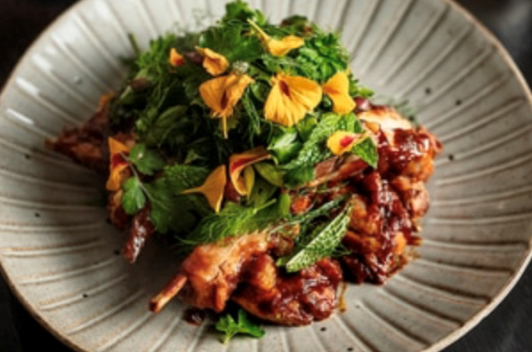 Palisa Anderson's smoky chilli sloe gin glazed pork ribs
