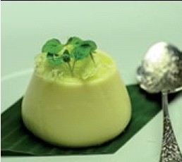 Palm sugar and lemongrass panna cotta