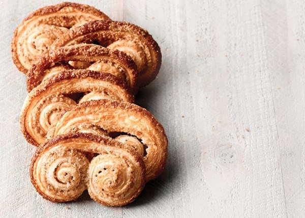 Palmiers with vanilla bean, pecan, and cardamom