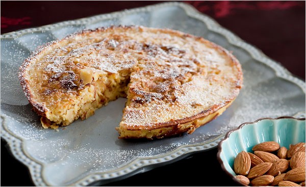 Pan-baked lemon-almond tart