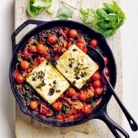 Pan-baked tomato & Parmesan feta