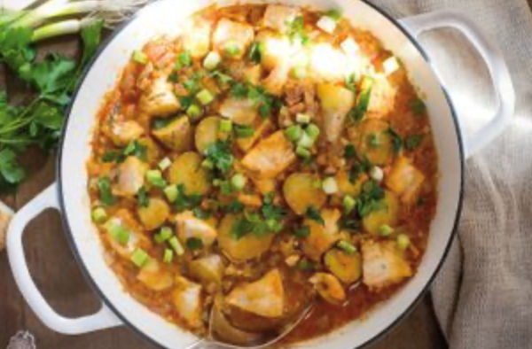 Pan-cooked fish and potato stew (Stufato di cefalo)
