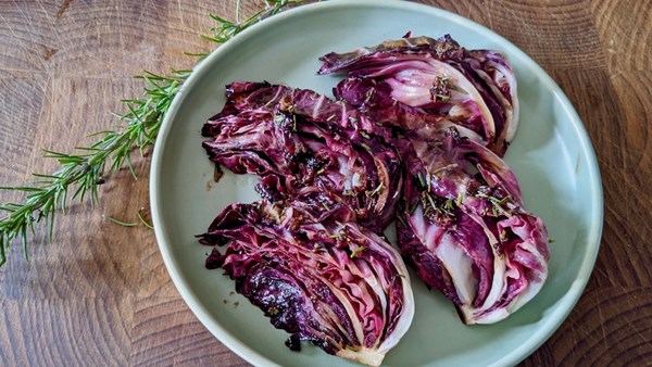 Pan-fried agrodolce radicchio 