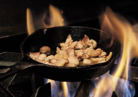 Pan-fried bacon
