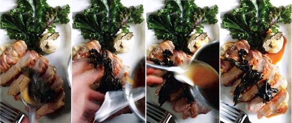 Pan-fried breast of pheasant wrapped in smoked saddleback bacon with chestnut mash, black trumpet mushrooms and Perigeaux truffle