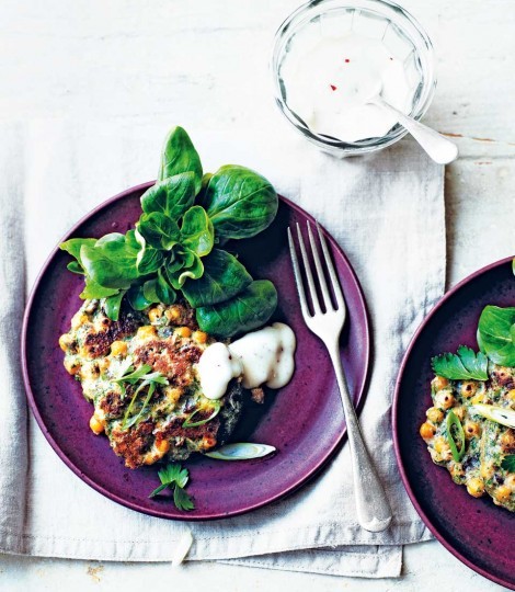 Pan-fried chickpea fritters