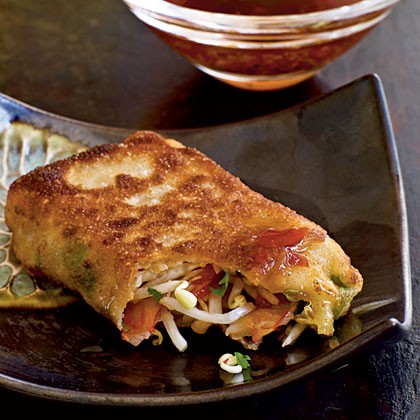 Pan-fried egg rolls