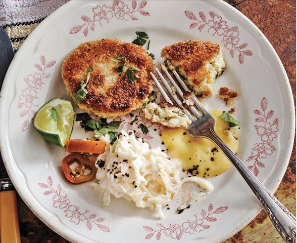 Pan-fried fishcakes