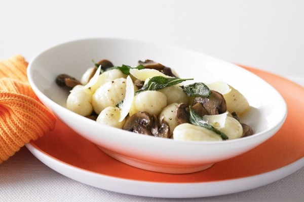 Pan-fried gnocchi with mushrooms & sage butter