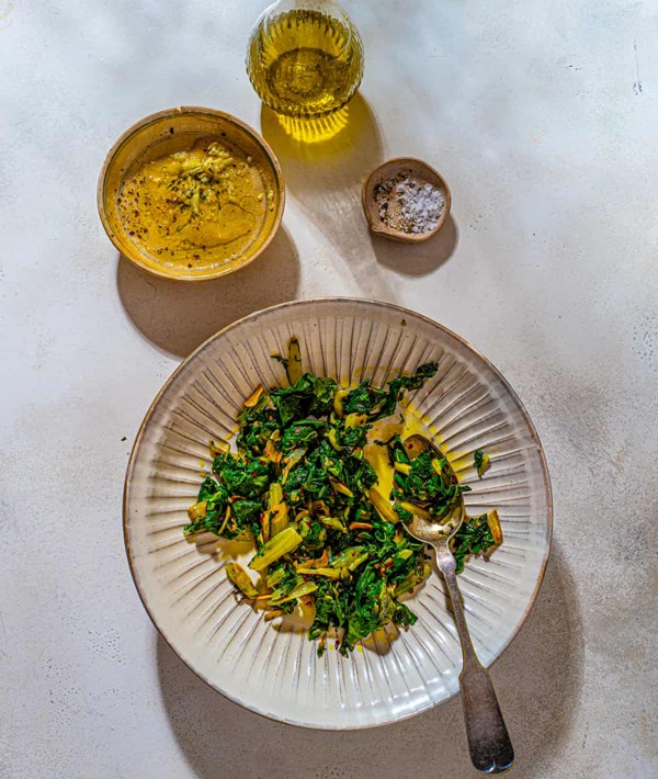 Pan-fried greens