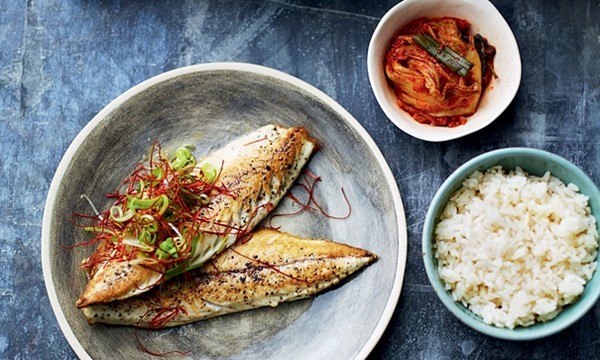Pan-fried mackerel