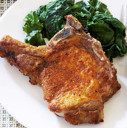 Pan-fried pork chops