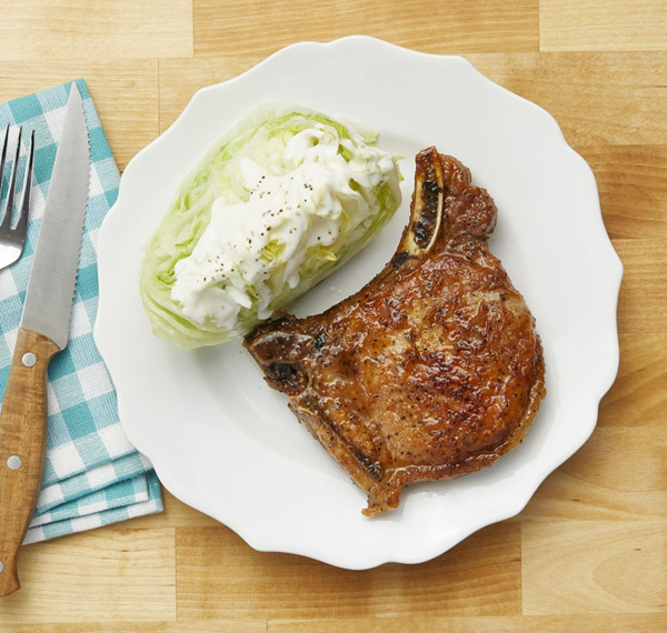 Pan-fried pork chops